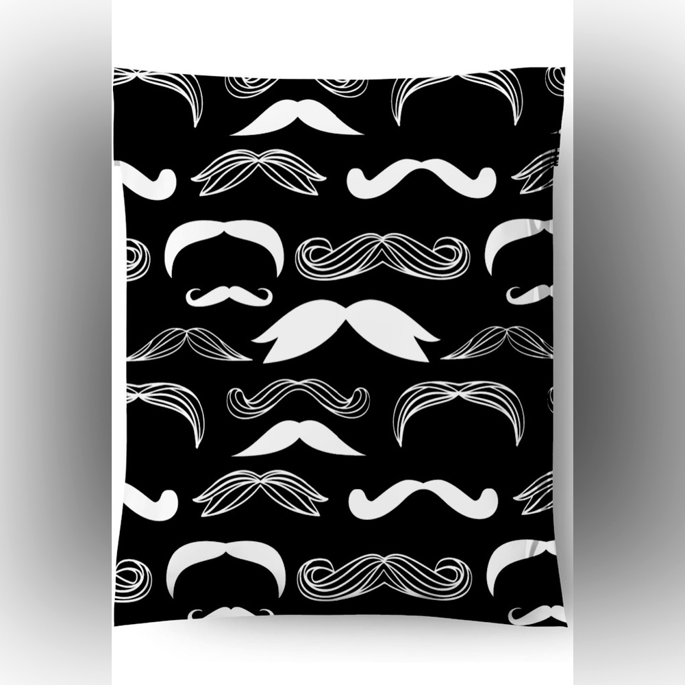 20 - 10x13 mustache glossy poly bags for keeping your packages dry and safe